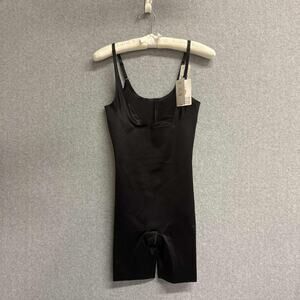Chantelle 3506 Basic Shaping Mid-Thigh Open Bust Bodysuit Black Women’s M NWT